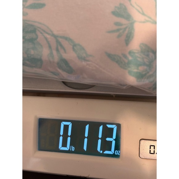 Fashion Bug Lightweight Sweatshirt XL White Mint Floral 3/4 Sleeve Cottagecore - Picture 9 of 9